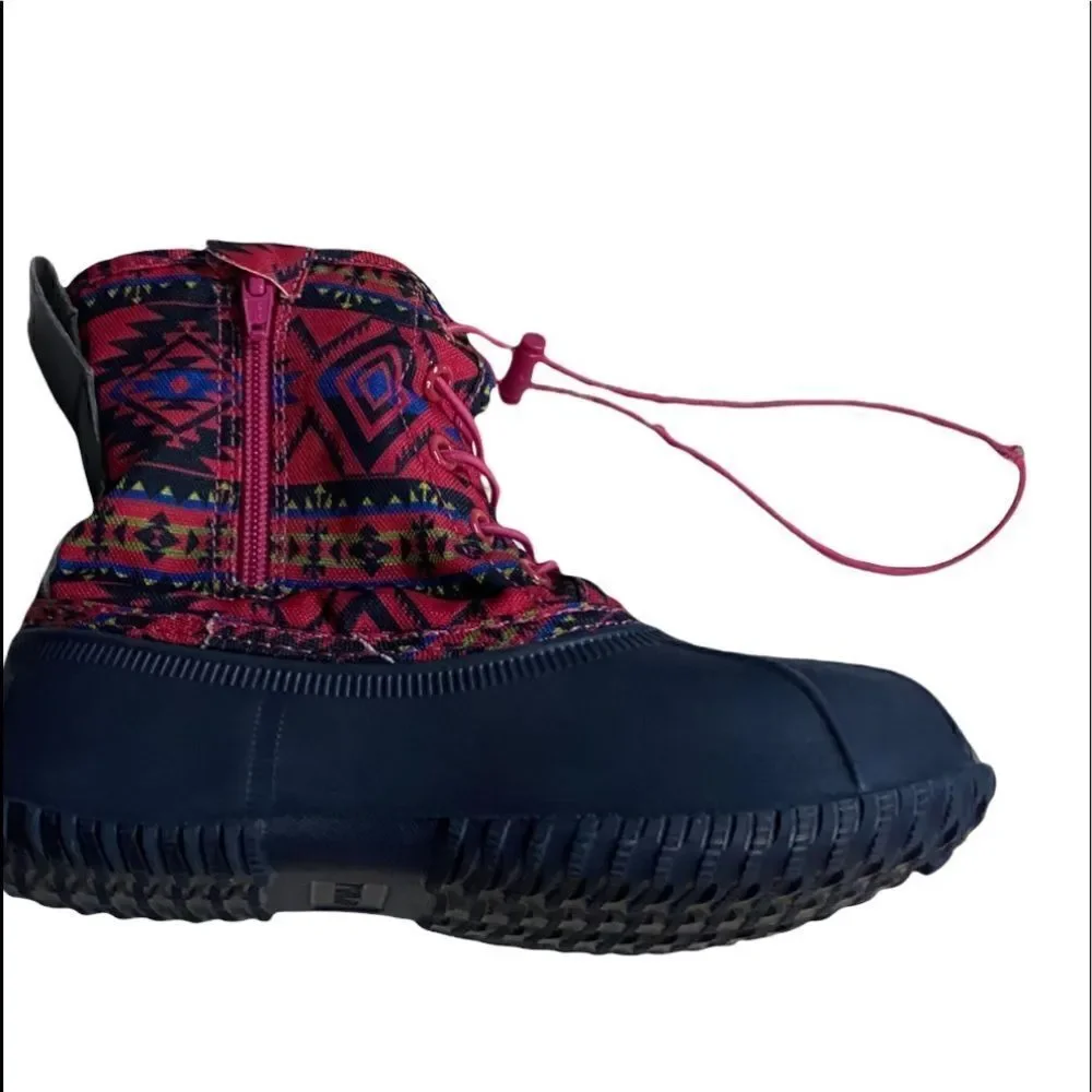 Polo Kids Zip-up Aztec Style Boots Size 1‎
